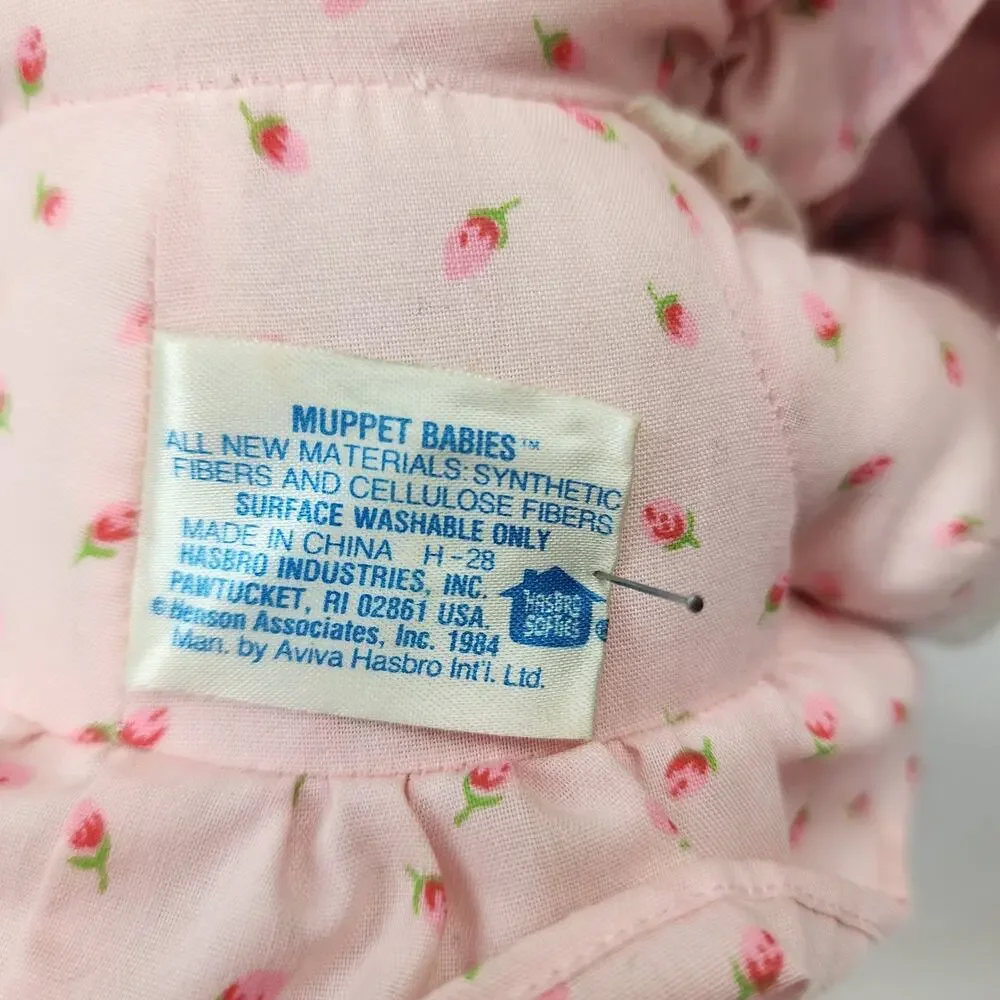 1984 Miss Piggy 9” Hasbro Softies Plush Pampers Muppet Babies Stuffed Doll Pink